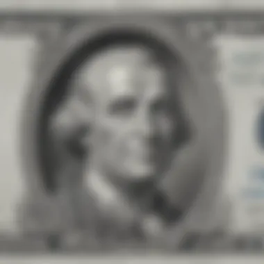 A close-up of the intricate details on a silver certificate dollar bill.