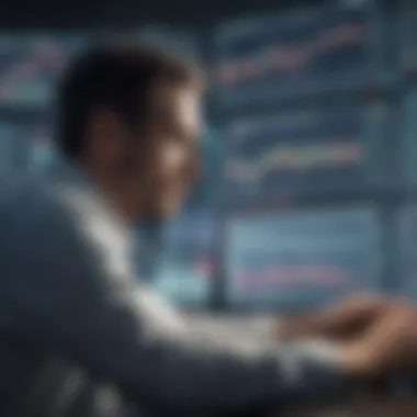 A trader analyzing stock charts on a computer screen