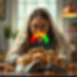 Visual representation of credit score improvement