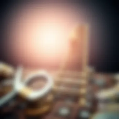 Conceptual image of a financial ladder representing goals