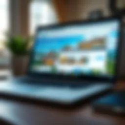 A diverse range of real estate websites displayed on a laptop screen