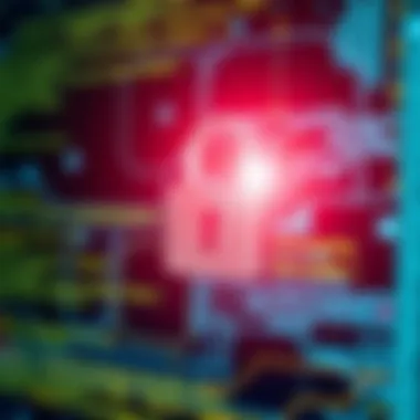 Data Privacy Lock The essence of data privacy represented by a lock on a digital interface