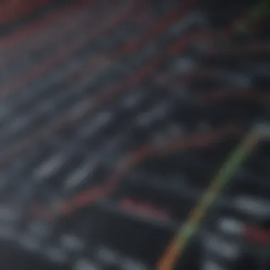 Digital Stock Market Chart A close-up view of a digital stock market chart
