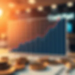 A graph showcasing rising interest rates over time