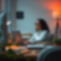 A serene workspace showcasing flexibility in part-time employment