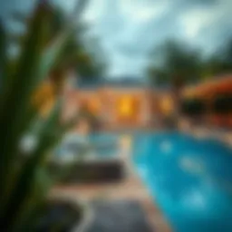 A serene backyard pool oasis
