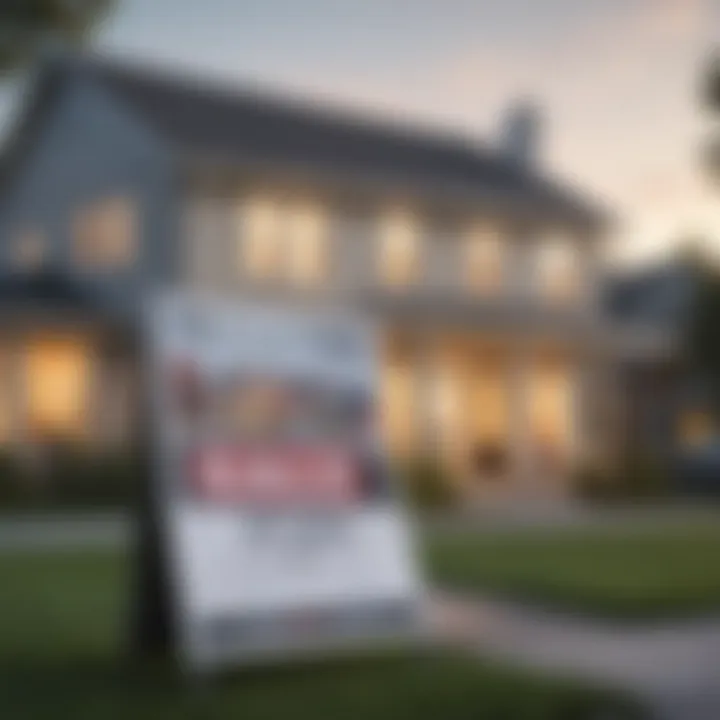 A modern home with a 'For Sale By Owner' sign in the yard