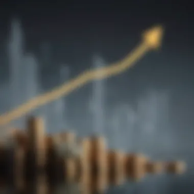 A graph showing growth over time representing investment returns