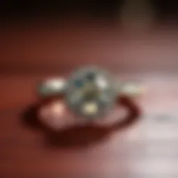 Stunning engagement ring with intricate design