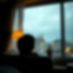 A person contemplating their financial options in a serene environment