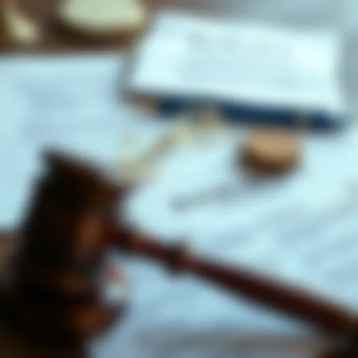 Legal Documents for Bankruptcy Legal documents laid out on a desk, symbolizing bankruptcy declaration
