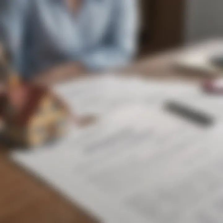 Types of mortgage documents laid out on a table