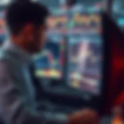 A trader analyzing market trends on multiple screens