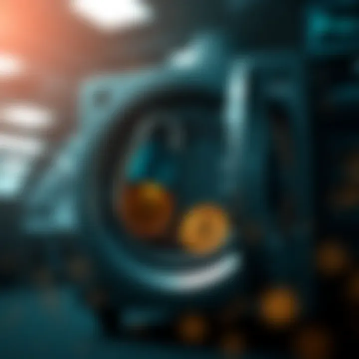 A secure digital vault representing cryptocurrency safety