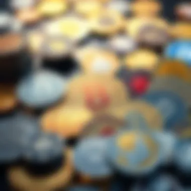 An array of different cryptocurrencies illustrating variety and choice