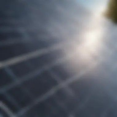 Close-up of solar panel technology demonstrating efficiency and innovation.