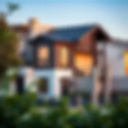 Modern rental property showcasing diverse architectural styles