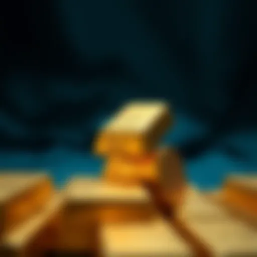 Golden bars symbolizing wealth and stability