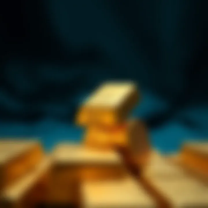 Golden bars symbolizing wealth and stability