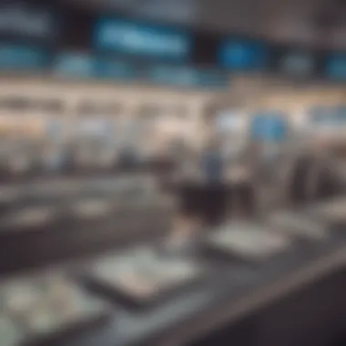 Airport Currency Exchange Desk Currency exchange desk at an airport