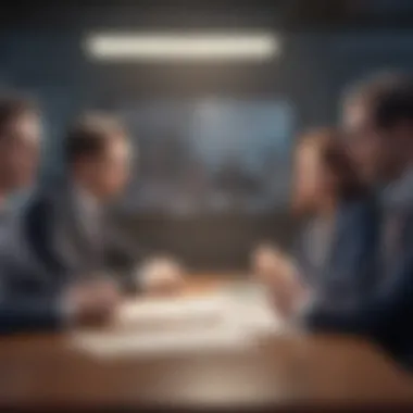 Business Discussion on Confidentiality A business meeting with professionals discussing confidentiality