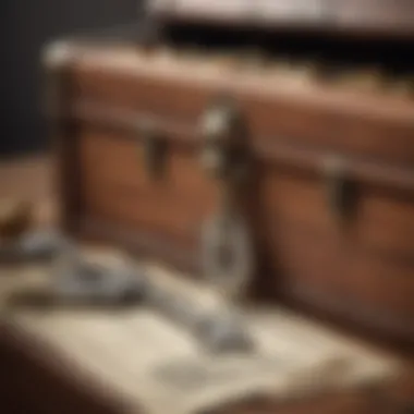 Unlocking the Wealth of Estates A conceptual image of a key unlocking a treasure chest, symbolizing asset distribution