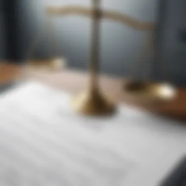 Balancing Interests in Estate Administration An abstract representation of scales balancing legal documents, highlighting fairness in probate
