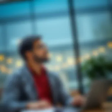 Evaluating Insurance Options for Risk Management A visual representation of a business owner assessing insurance options