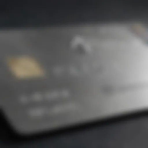 A luxurious platinum credit card showcasing its exclusive design