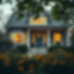 A serene home exterior highlighting potential equity